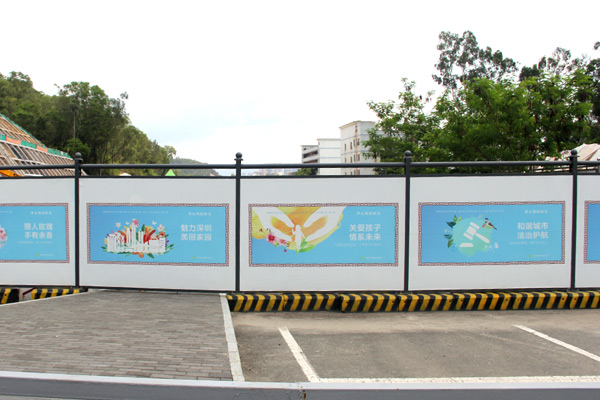 深圳龍崗鋼結(jié)構(gòu)圍擋-深圳龍崗交委款圍擋安裝項目,圍擋廠家